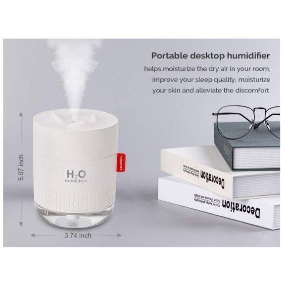 Snow Mountain H2O USB Humidifier - White Cool Mist Office Home Kitchen Table Sma - Picture 5 of 5